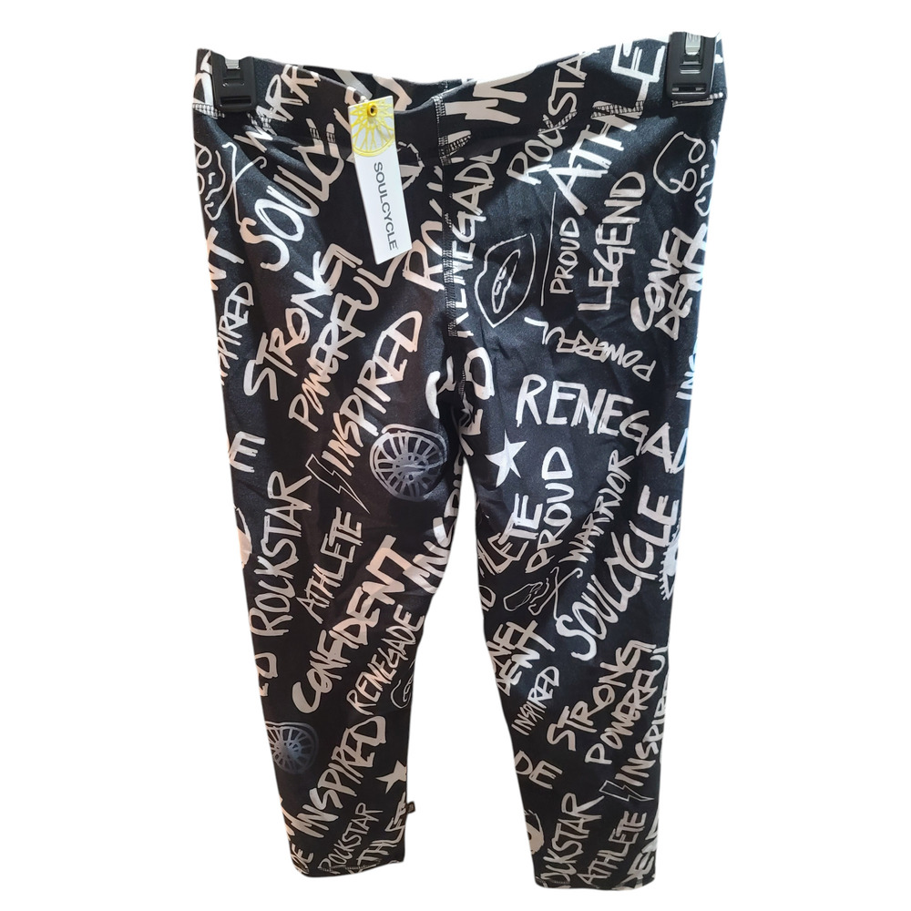 Terez for SoulCycle Mantra Print Leggings Women's X-Small *New with tags*